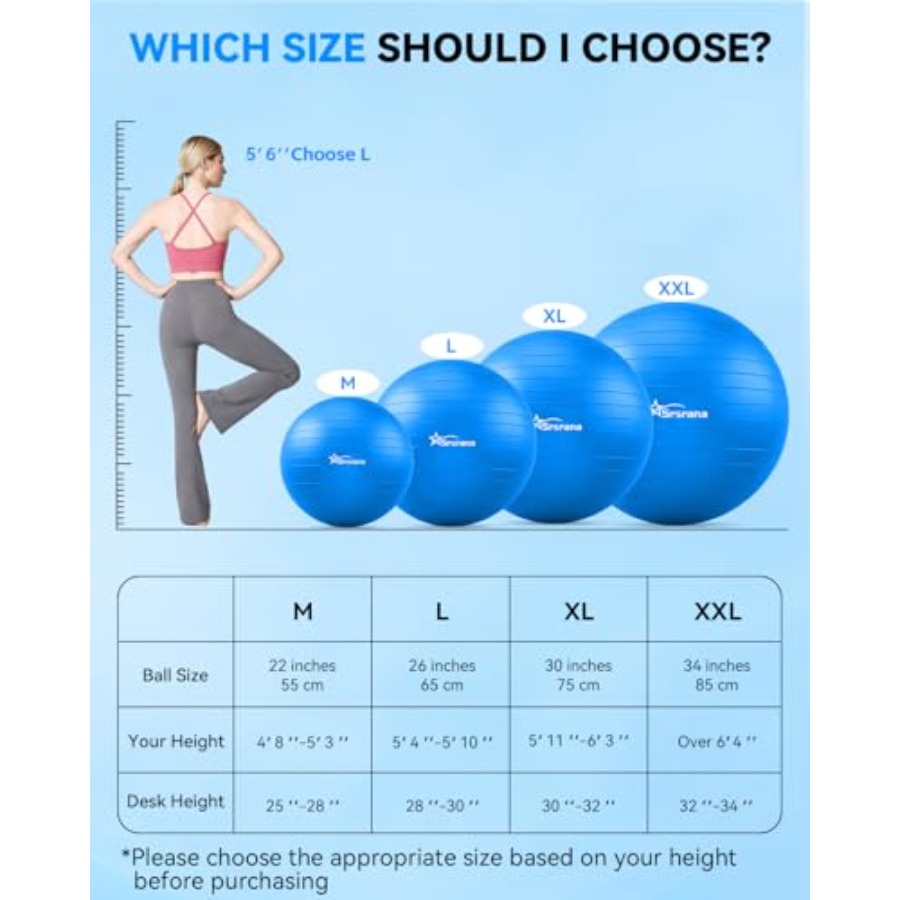 Exercise Ball - Anti-Burst Yog - Pilates Yoga Ball Exercises recensie en prijs
