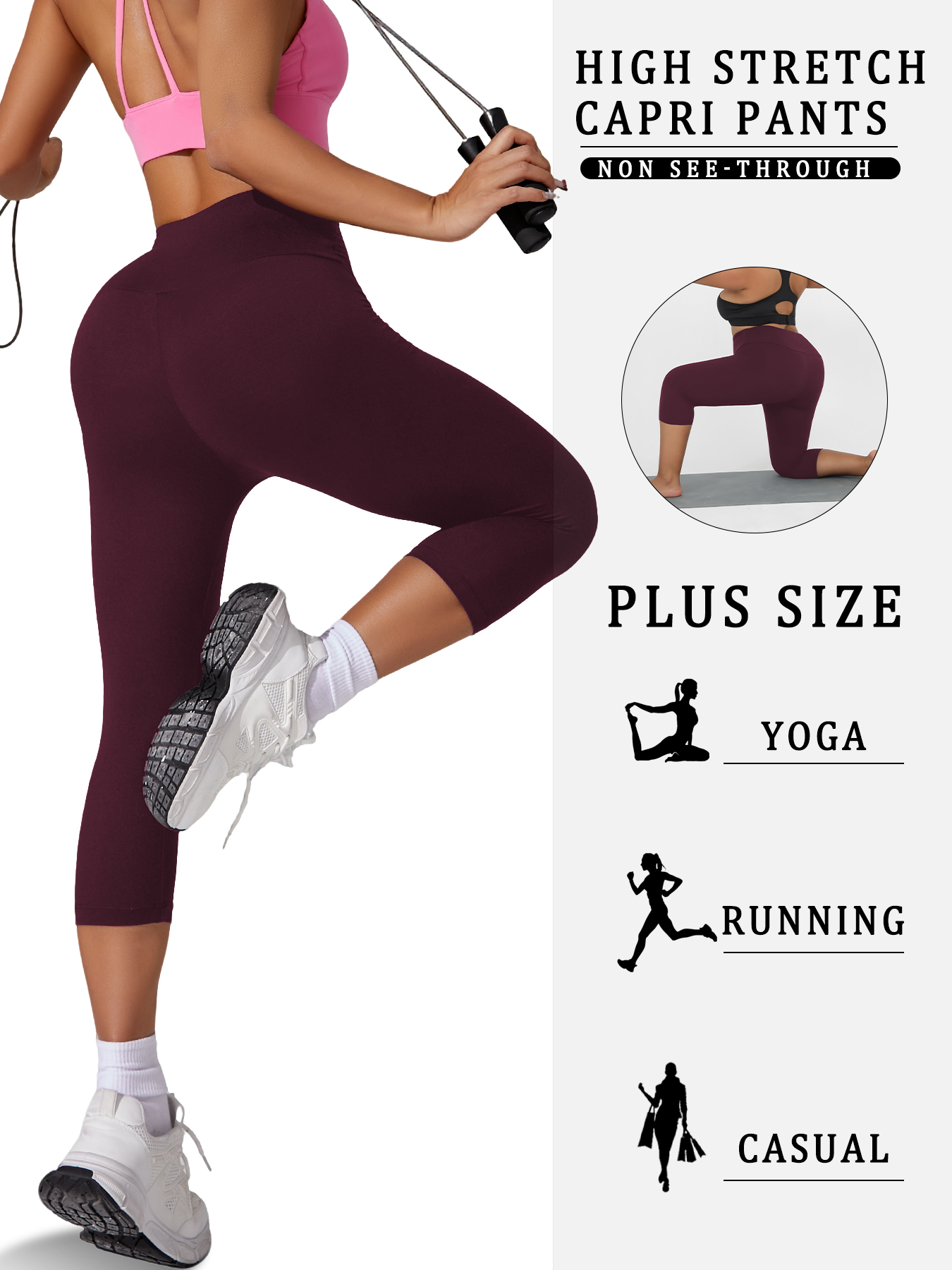 Plus Size Women's High Waisted - Pilates Yoga Leggings recensie en prijs