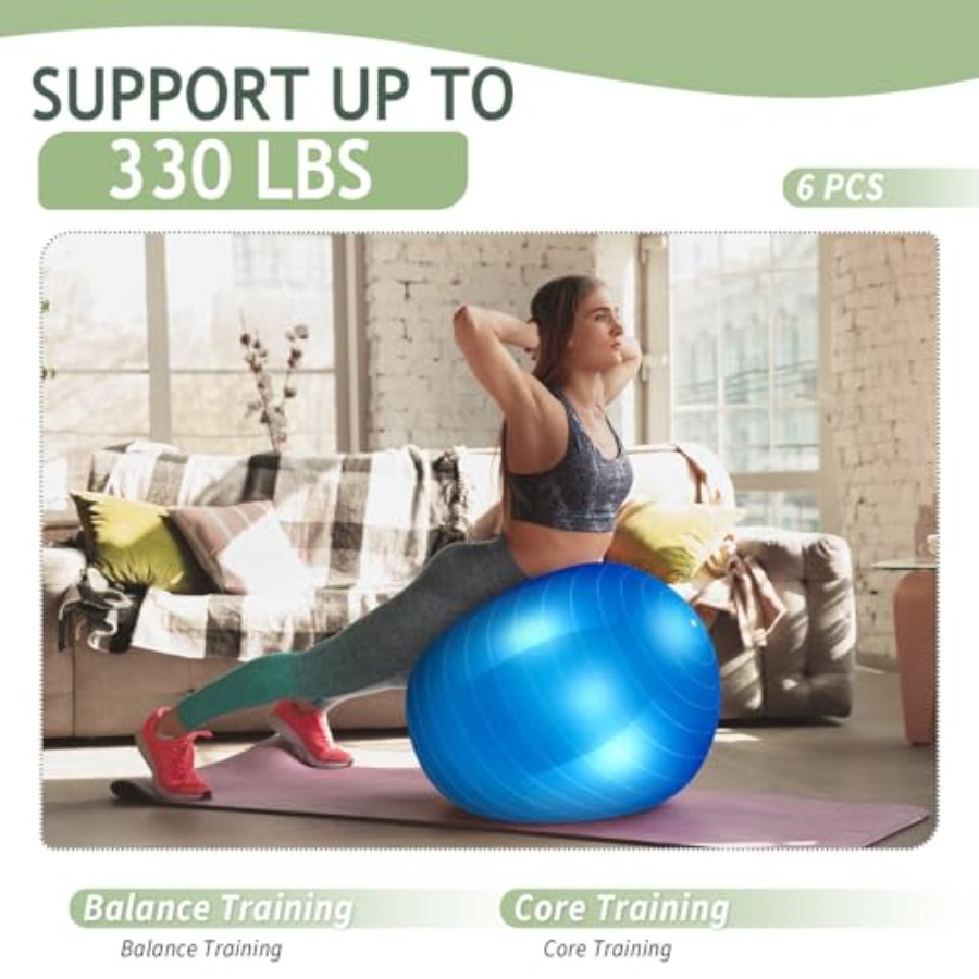 6 Pack Exercise Ball Bulk Infl - Pilates Yoga Ball Exercises recensie en prijs