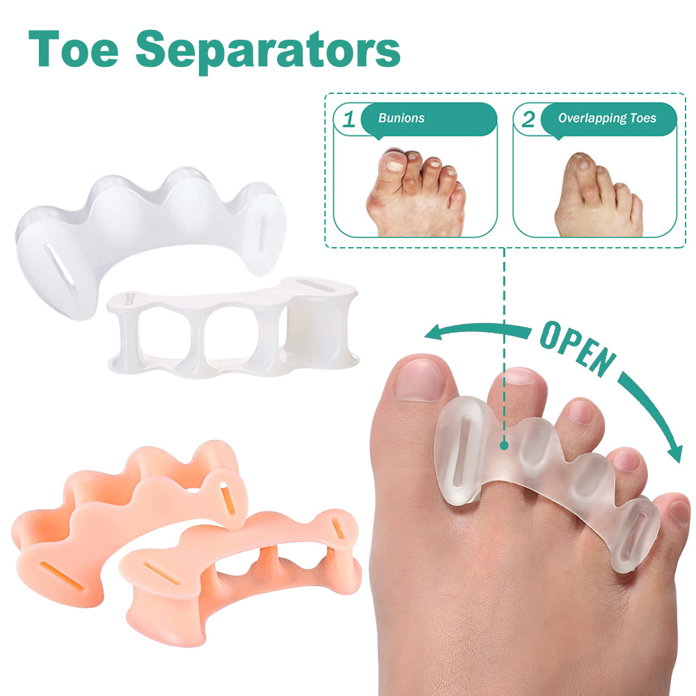 1Pair Gel Hard Silicone Toe Fi - Toe Separator Silicon recensie en prijs