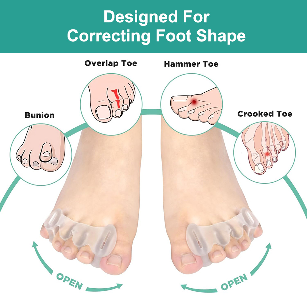 1Pair Gel Hard Silicone Toe Fi - Toe Separator Silicon recensie en prijs