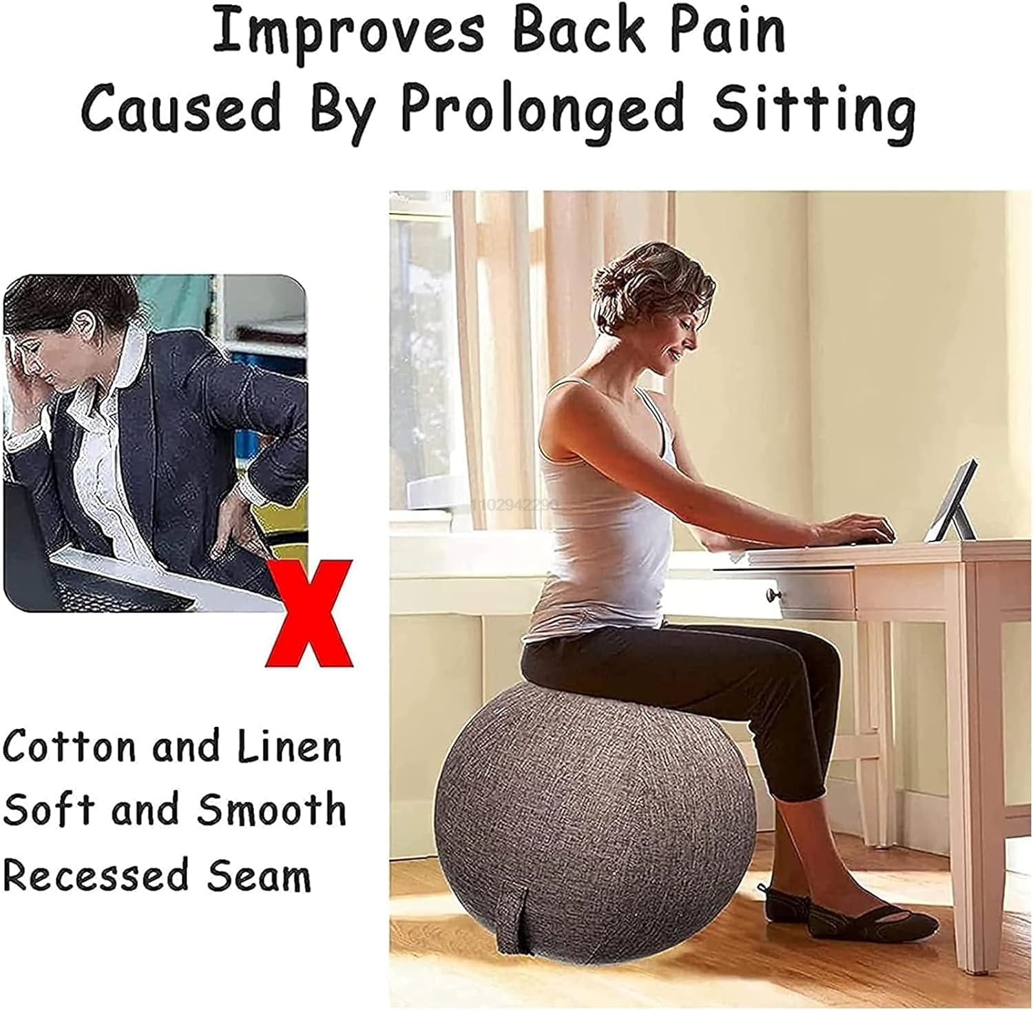 55/65/75cm Yoga Ball Protectiv - Pilates Yoga Ball Exercises recensie en prijs