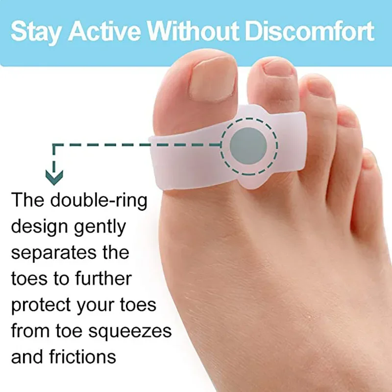 1pair Silicone Two Hole Toe Se - Toe Separator Silicon recensie en prijs