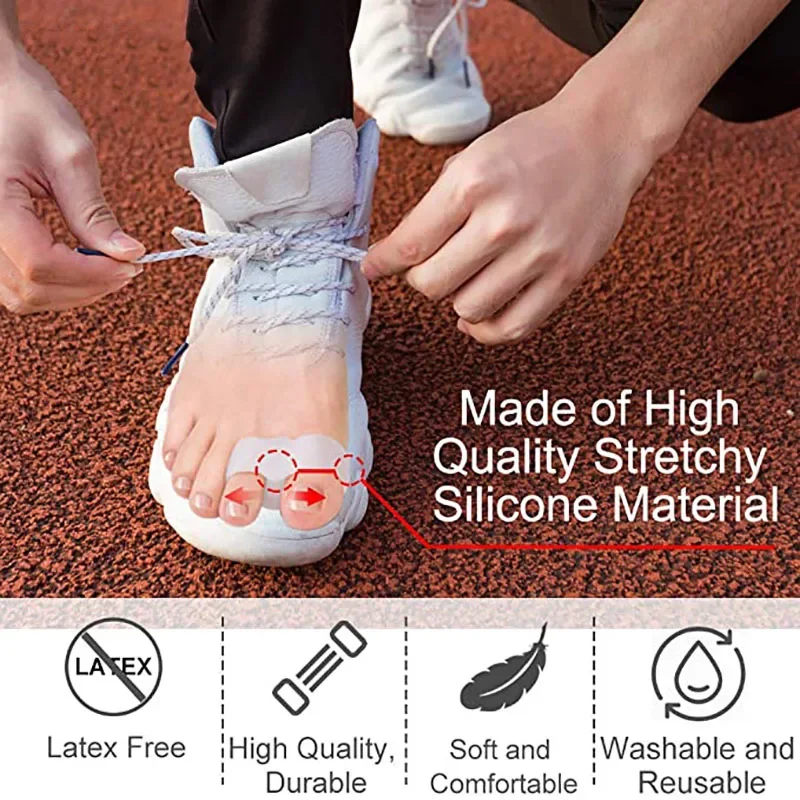 1pair Silicone Two Hole Toe Se - Toe Separator Silicon recensie en prijs