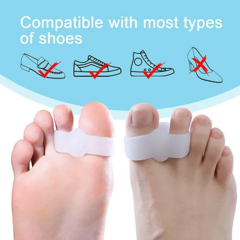 1pair Silicone Two Hole Toe Se - Toe Separator Silicon recensie en prijs