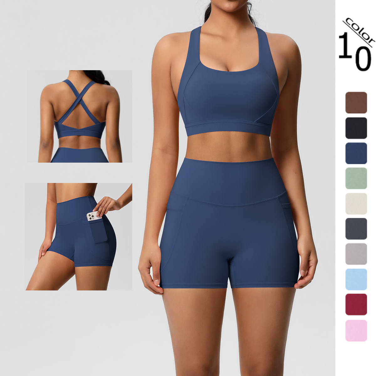 2PCS Sportswear With Pocketed  - Pilates Yoga Leggings recensie en prijs