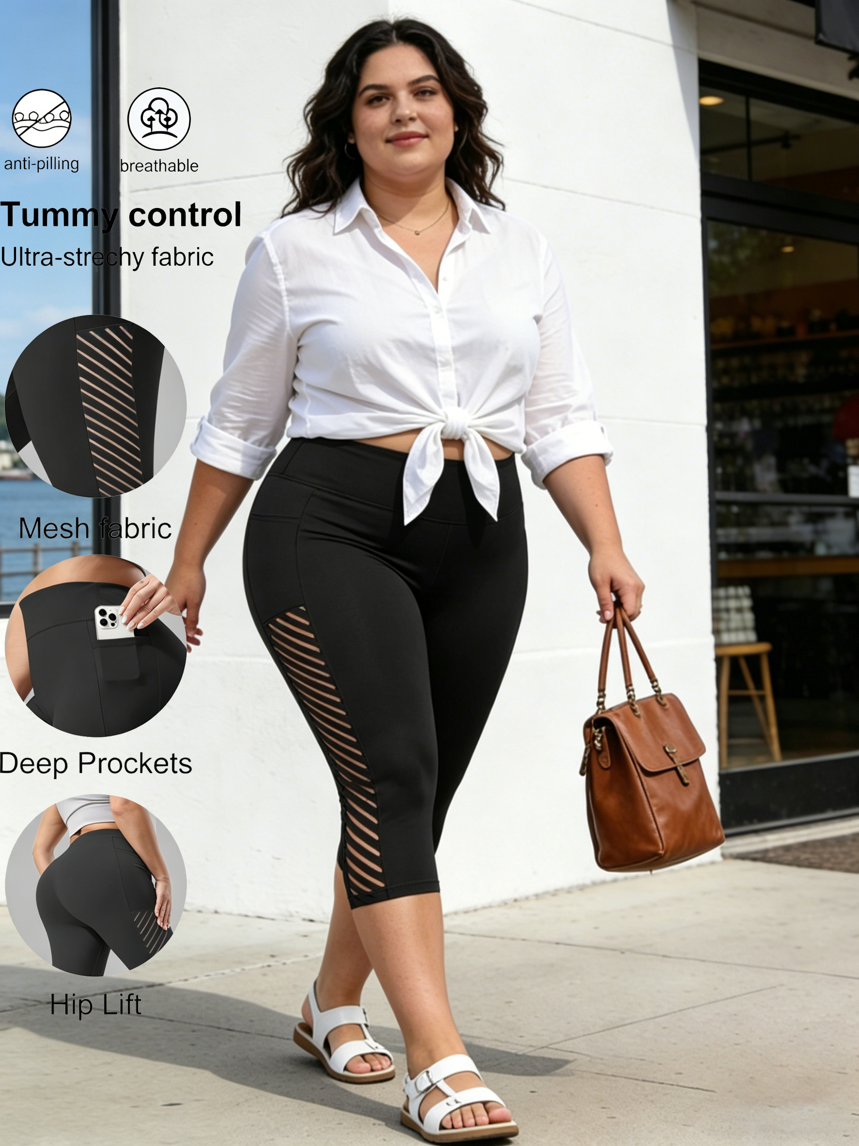 Plus Capri Leggings Thick High - Pilates Yoga Leggings recensie en prijs